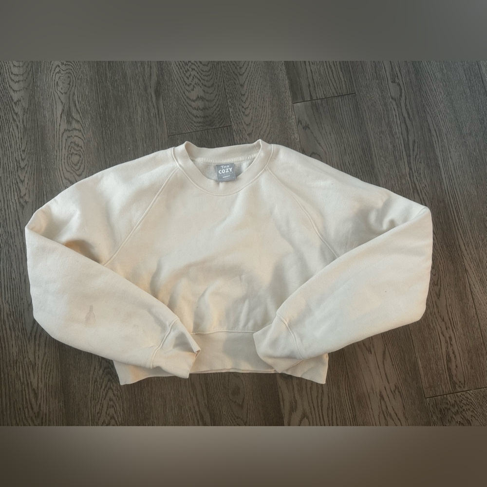 TNA Cozy Fleece Perfect Crew - Cropped